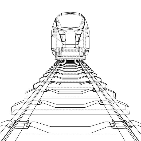 Merlin Design Services Train Drawing